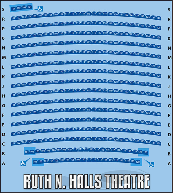 Ruth N Halls Theatre seating chart